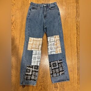 Simple Society Super High Rise Baggy Med Wash Mom Jean - 9/30